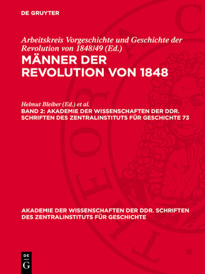 cover image of Männer der Revolution von 1848. Band 2